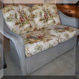 L13. Lloyd Flanders wicker loveseat. 